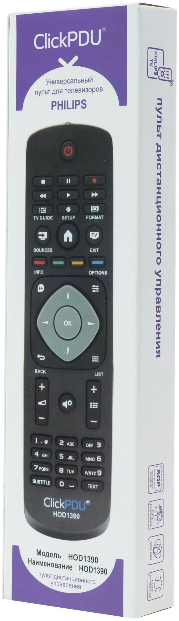 Универсальный пульт ClickPDU HOD1390 для телевизоров PHILIPS