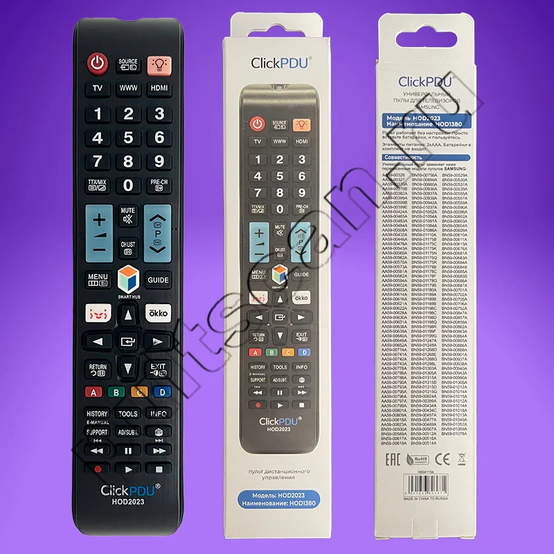 Универсальный пульт ClickPDU HOD2033 для телевзора SAMSUNG (HOD-1380)