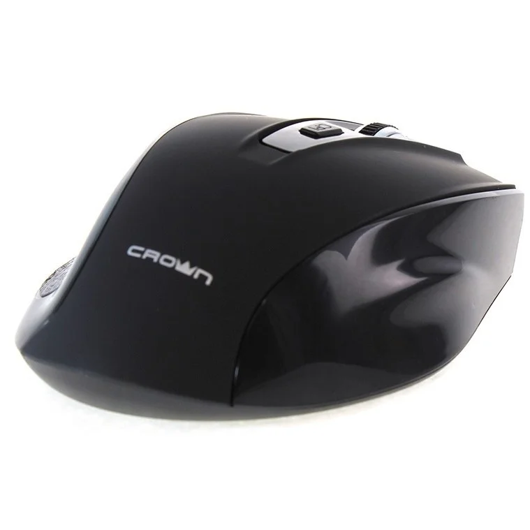 Мышь беспроводная Crown CMM-935W черный, 1600 dpi, радиоканал, USB, кнопки - 6