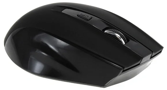 Мышь беспроводная Crown CMM-935W черный, 1600 dpi, радиоканал, USB, кнопки - 6
