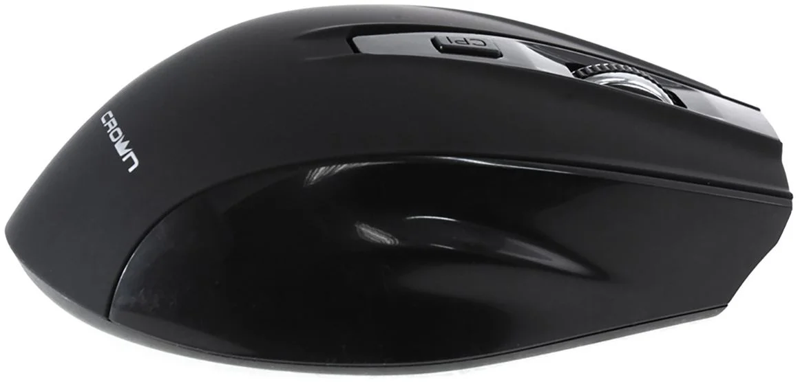 Мышь беспроводная Crown CMM-935W черный, 1600 dpi, радиоканал, USB, кнопки - 6