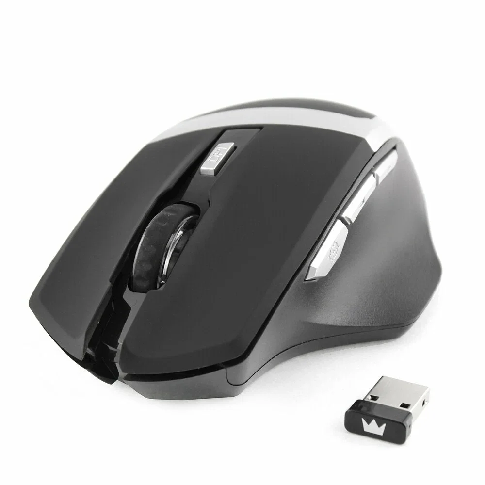 Мышь беспроводная Crown Gaming CMXG-801 черный, 1600 dpi, радиоканал, USB, кнопки - 7