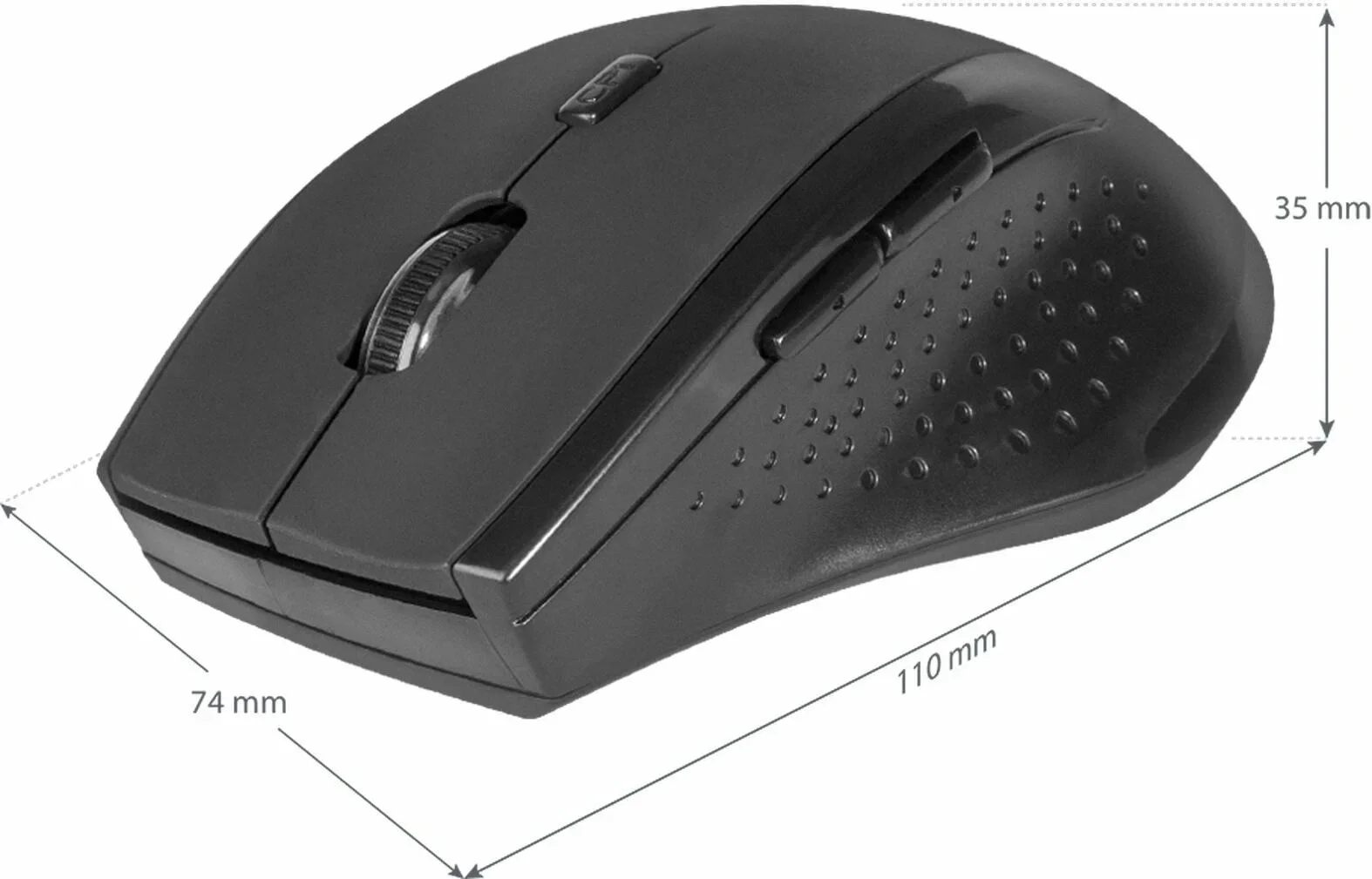 Мышь беспроводная Defender Accura MM-365 черный, 1600 dpi, радиоканал, USB, кнопки - 6