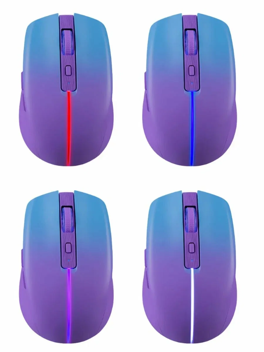 Мышь беспроводная Defender Mystery MM-301 фиолетовый, 1600 dpi, радиоканал, Bluetooth, USB, кнопки - 6