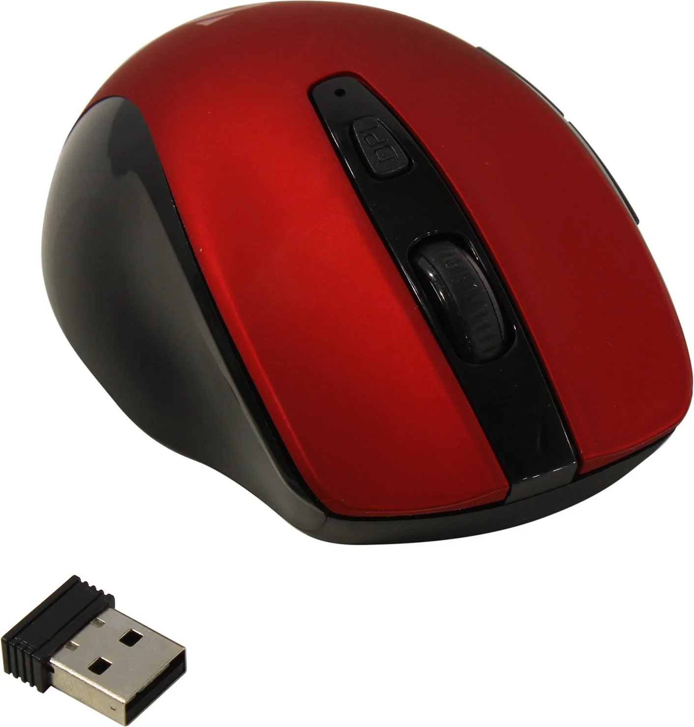 Мышь беспроводная Defender Prime MB-053 красный, 1600 dpi, радиоканал, USB, кнопки - 6