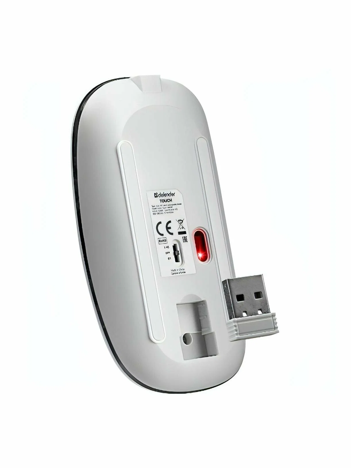 Мышь беспроводная Defender Touch MM-997 белый, 1600 dpi, радиоканал, Bluetooth, USB, кнопки - 4