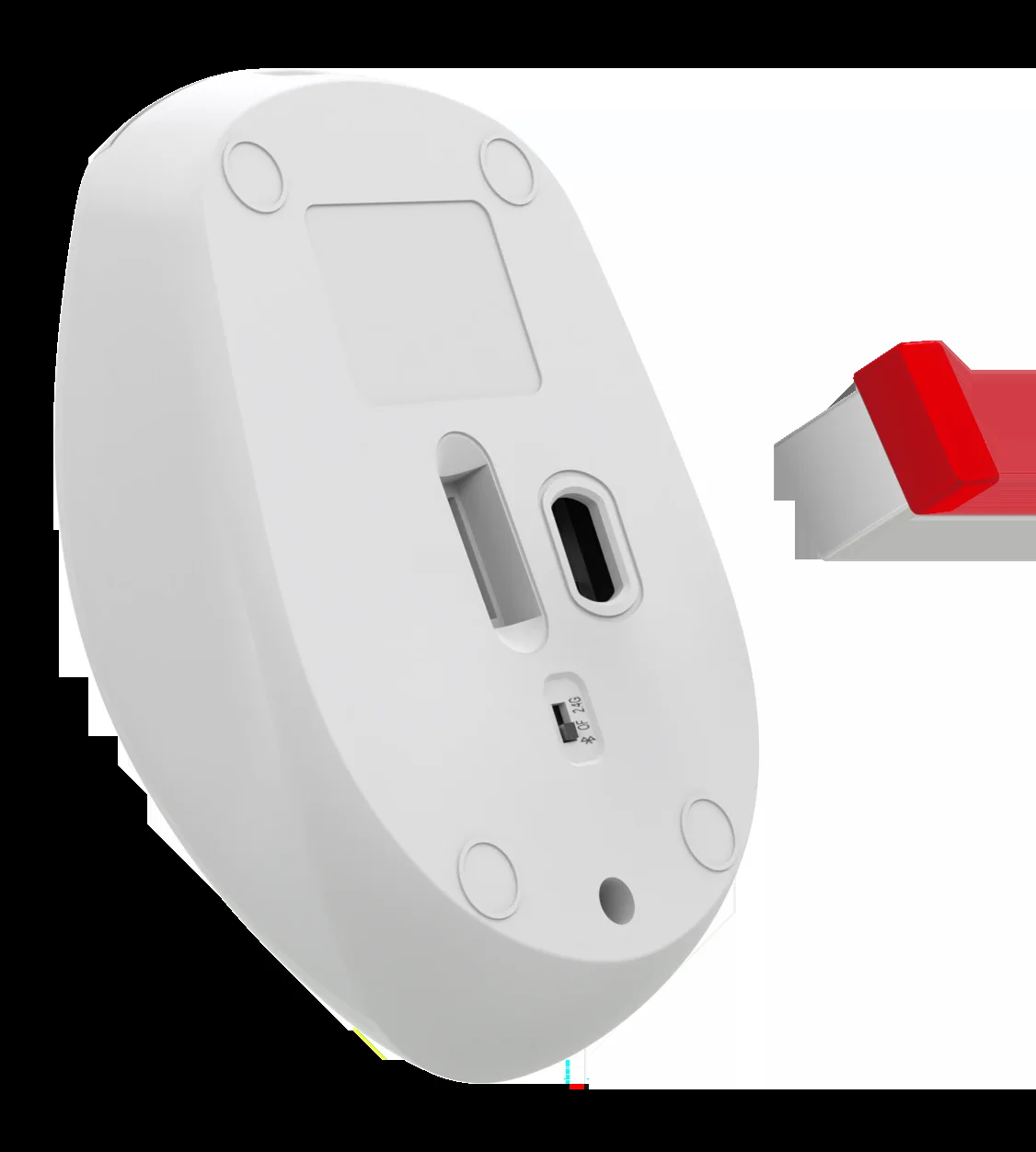 Мышь беспроводная Defender Vision MS-376 белый, 1600 dpi, радиоканал, Bluetooth, USB, кнопки - 4