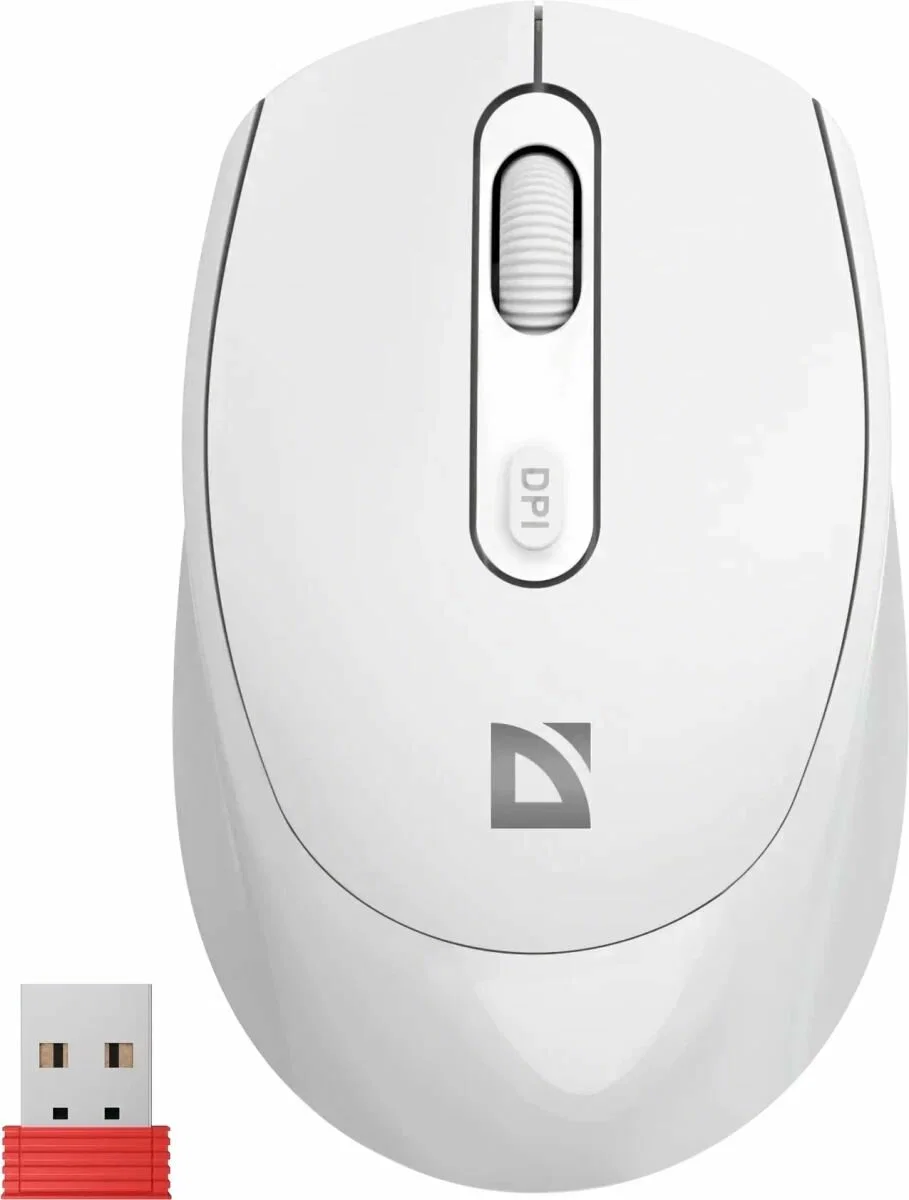 Мышь беспроводная Defender Vision MS-376 черный, 1600 dpi, радиоканал, Bluetooth, USB, кнопки - 4