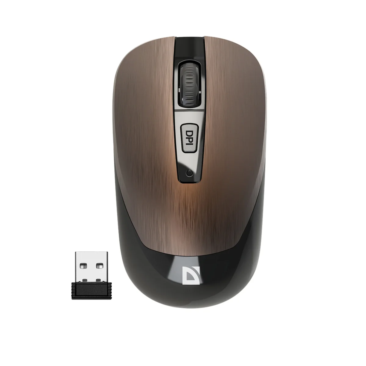 Мышь беспроводная Defender Wave MM-995 бронзовый, 1600 dpi, радиоканал, USB, кнопки - 4