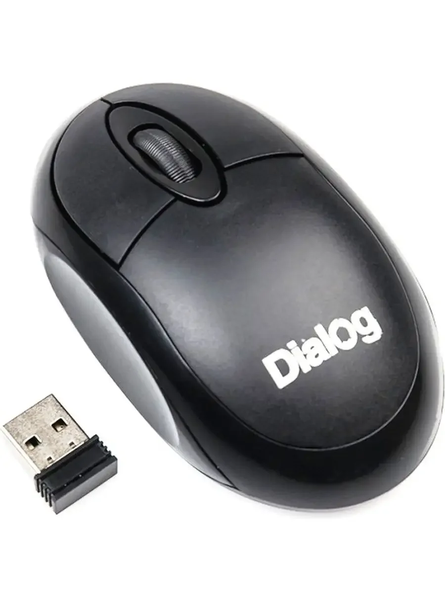 Мышь беспроводная Dialog Comfort MROC-10U черный, 1200 dpi, радиоканал, USB, кнопки - 3