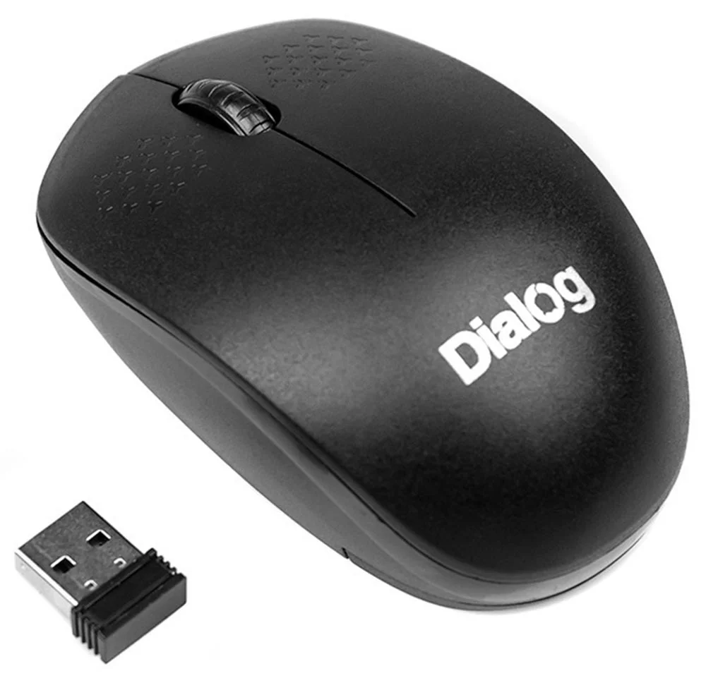 Мышь беспроводная Dialog Comfort MROC-13U черный, 1200 dpi, радиоканал, USB, кнопки - 3