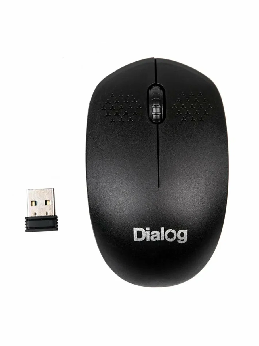 Мышь беспроводная Dialog Comfort MROC-13U черный, 1200 dpi, радиоканал, USB, кнопки - 3