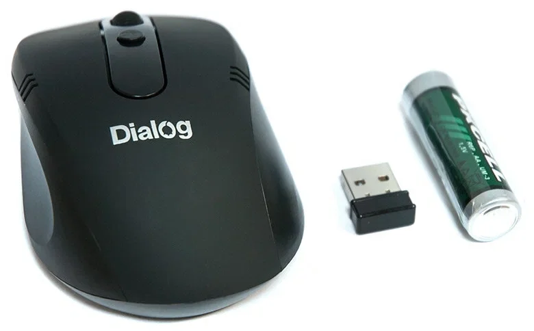 Мышь беспроводная Dialog Pointer MROP-03U черный, 1600 dpi, радиоканал, USB, кнопки - 4