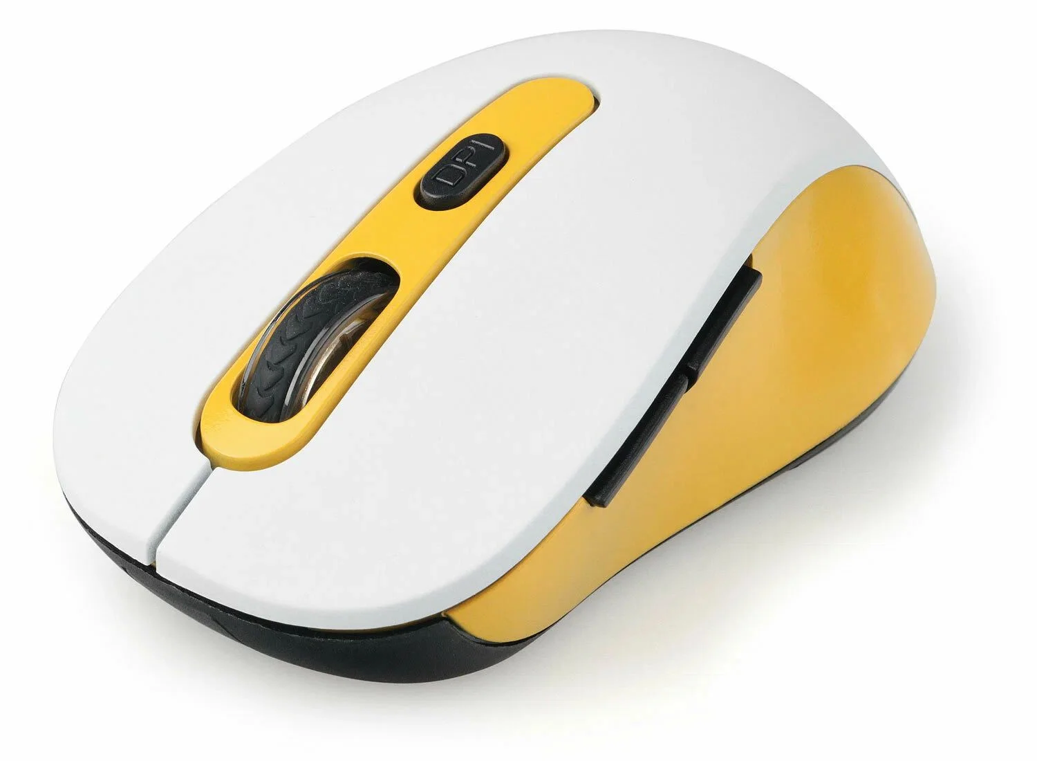 Мышь беспроводная Gembird MUSW-221-Y белый/желтый, 1600 dpi, радиоканал, USB, кнопки - 6