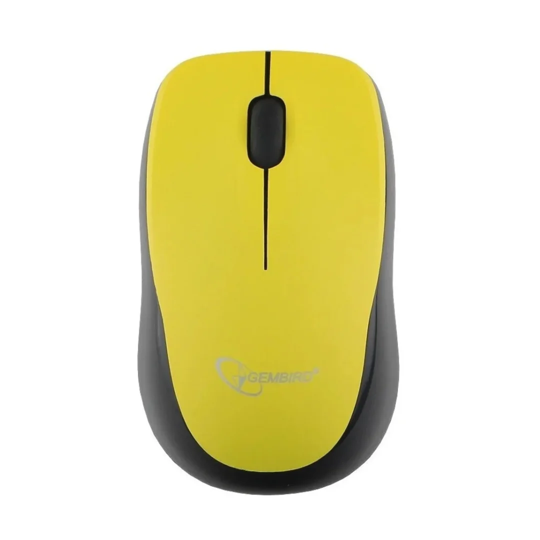 Мышь беспроводная Gembird MUSW-360-LM желтый, 1000 dpi, радиоканал, USB, кнопки - 3