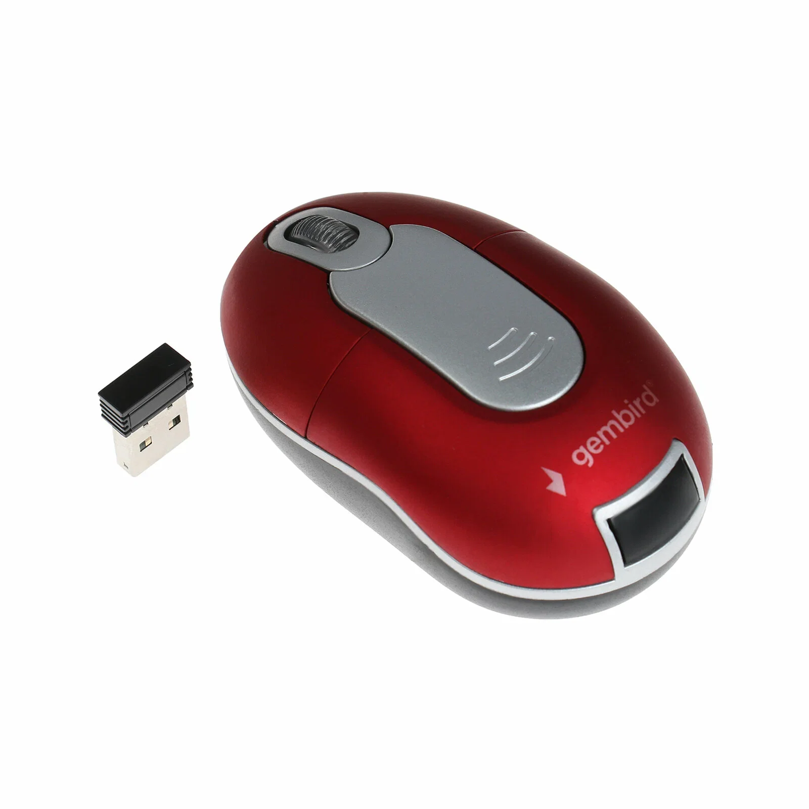 Мышь беспроводная Gembird MUSW-605 красный, 1200 dpi, радиоканал, USB, кнопки - 3