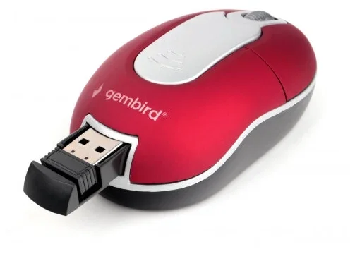 Мышь беспроводная Gembird MUSW-605 красный, 1200 dpi, радиоканал, USB, кнопки - 3