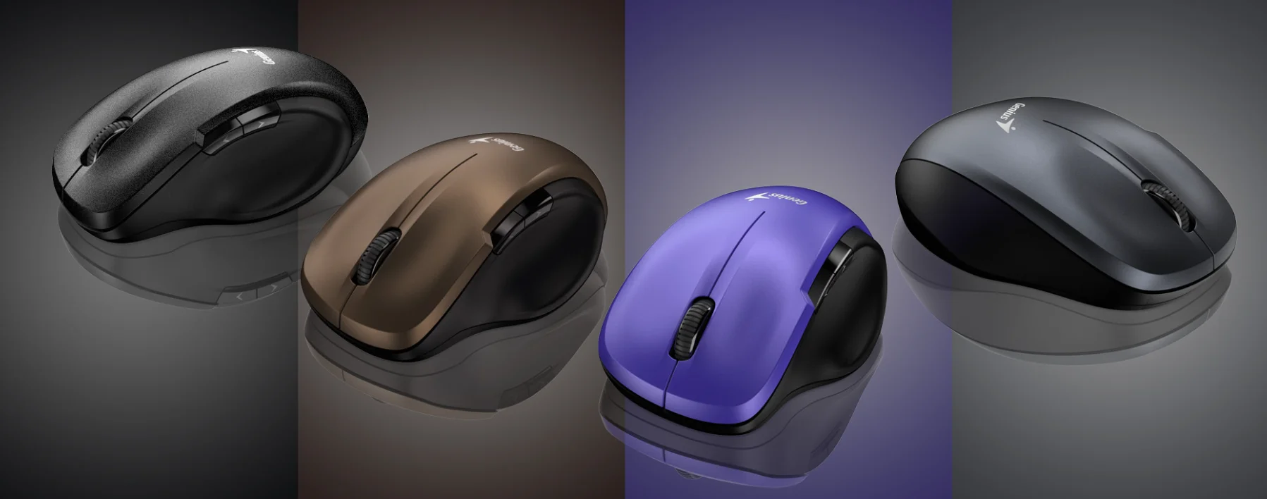 Мышь беспроводная Genius Ergo 8200S серебристый, 1200 dpi, радиоканал, USB, кнопки - 5