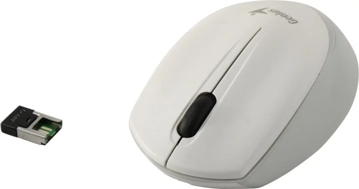 Мышь беспроводная Genius NX-7009 белый/серый, 1200 dpi, радиоканал, USB, кнопки - 3