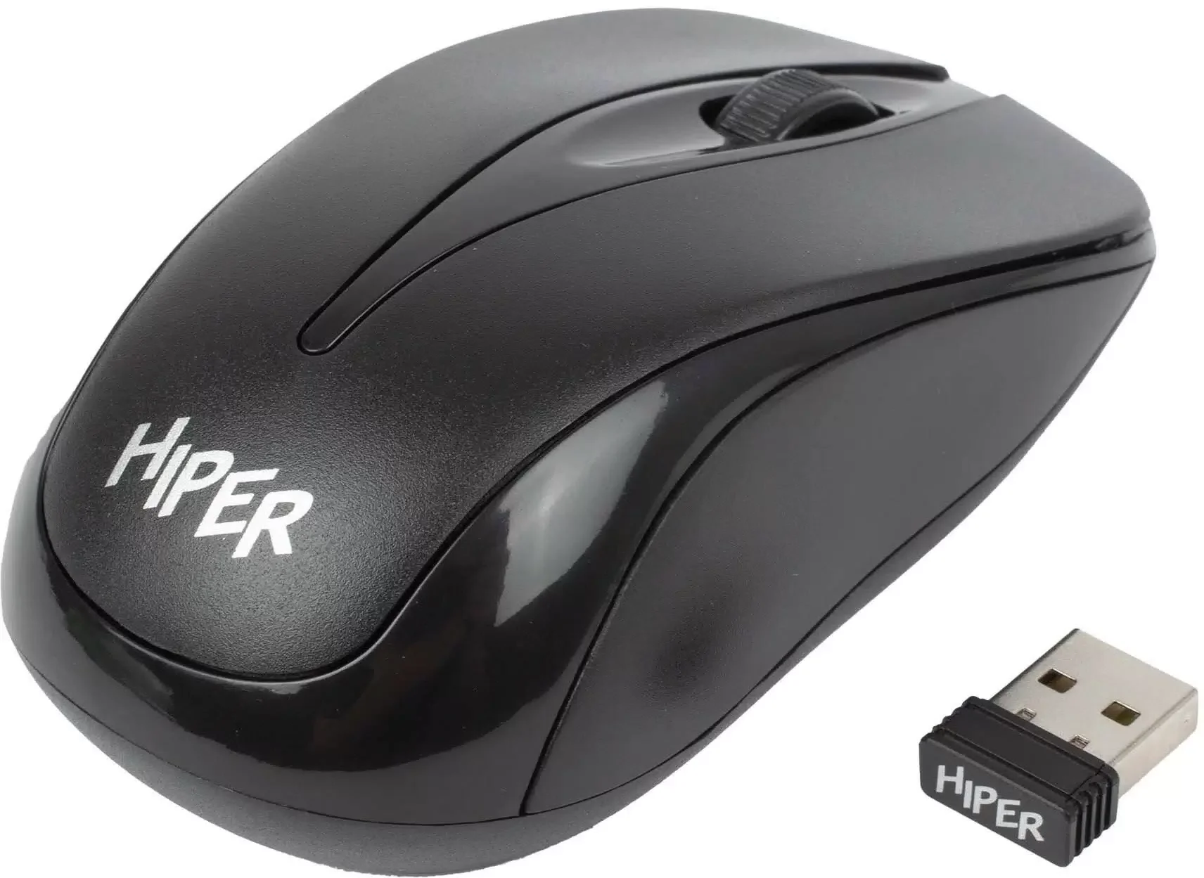 Мышь беспроводная HIPER HOMW-061 черный, 1000 dpi, радиоканал, USB, кнопки - 3