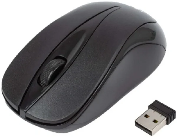 Мышь беспроводная HIPER HOMW-061 черный, 1000 dpi, радиоканал, USB, кнопки - 3
