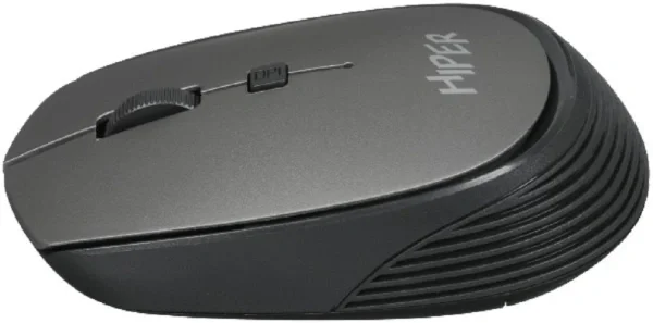 Мышь беспроводная HIPER HOMW-081 серый, 1600 dpi, радиоканал, USB, кнопки - 4