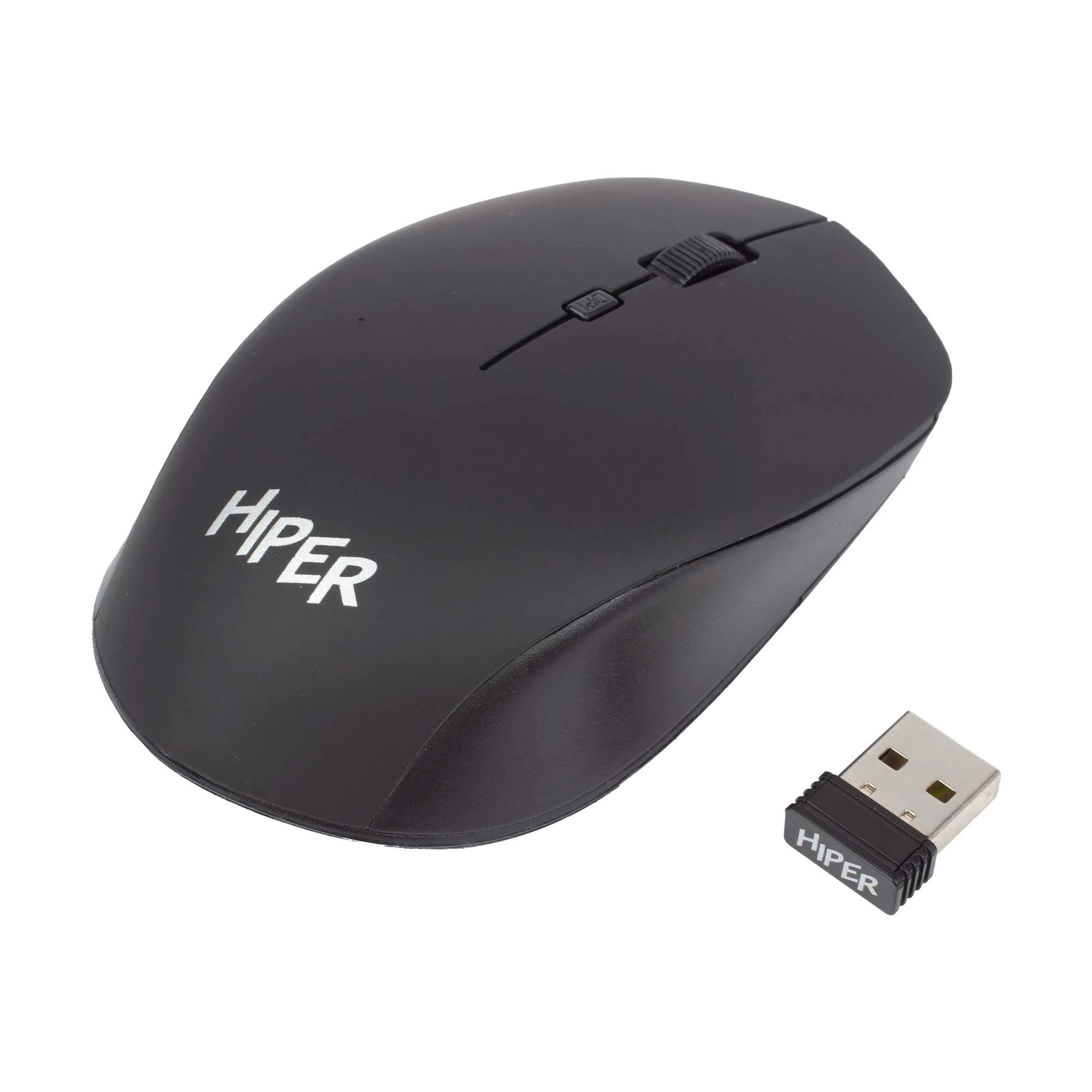 Мышь беспроводная HIPER HOMW-091 черный, 1600 dpi, радиоканал, USB, кнопки - 4