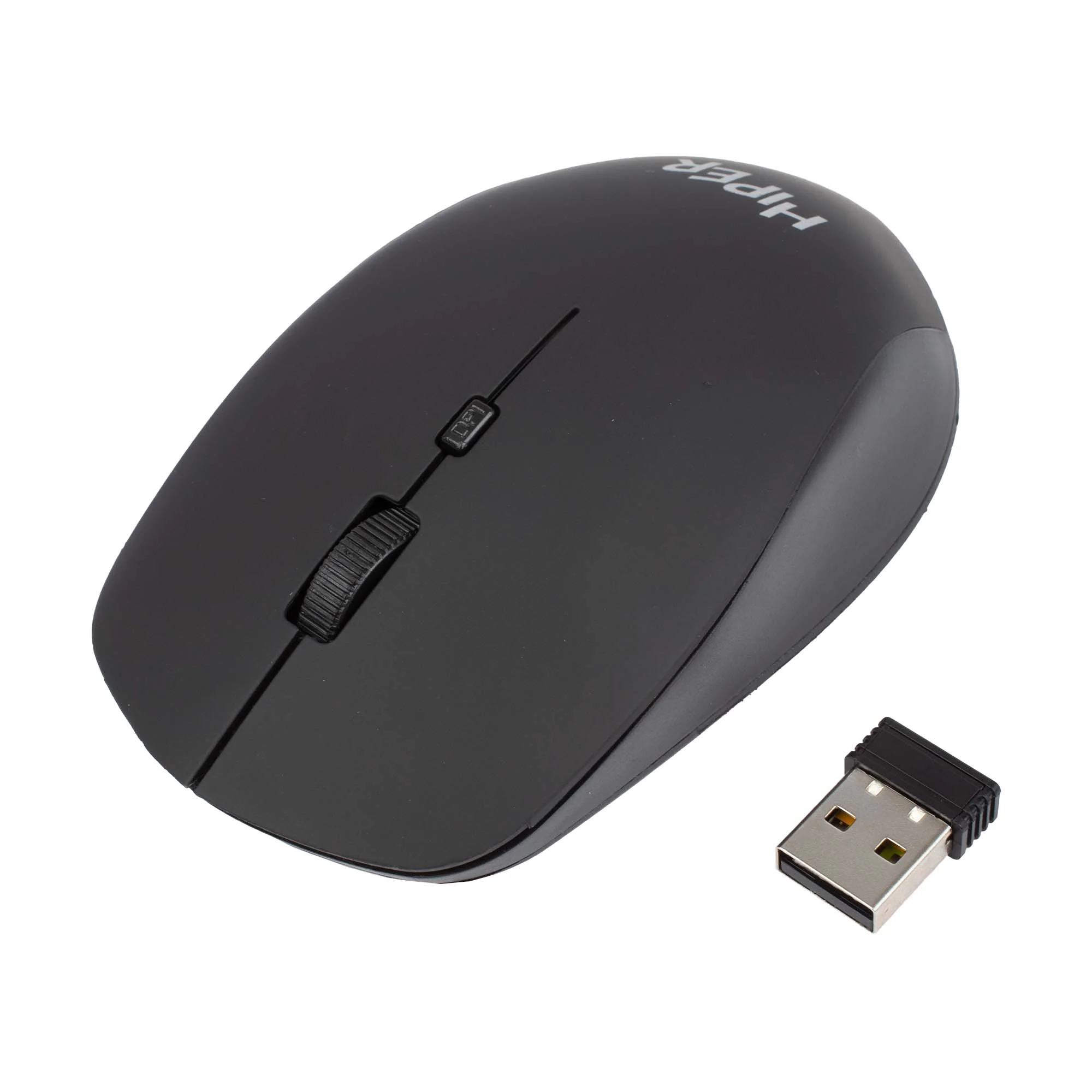 Мышь беспроводная HIPER HOMW-091 черный, 1600 dpi, радиоканал, USB, кнопки - 4
