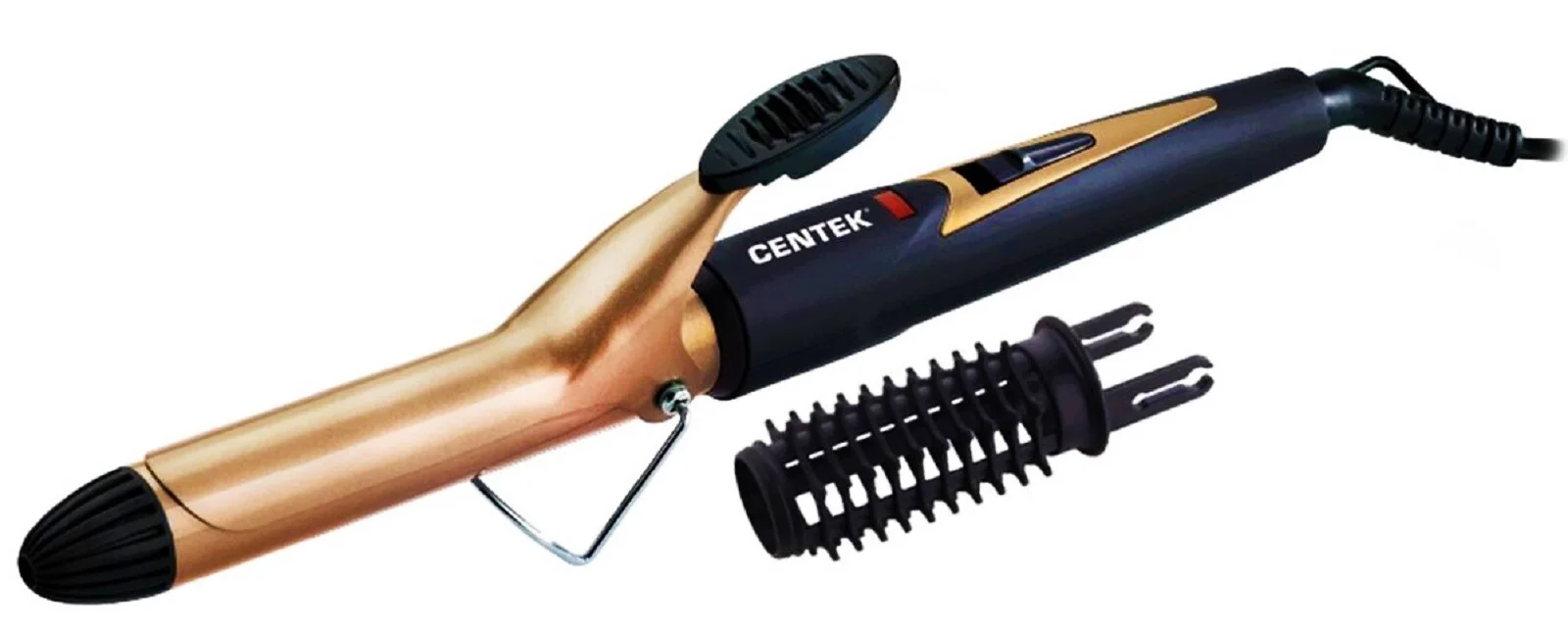 Щипцы для завивки волос Centek CT-2088 черный/бронзовый, 25 мм, 200 °C, 1 режим