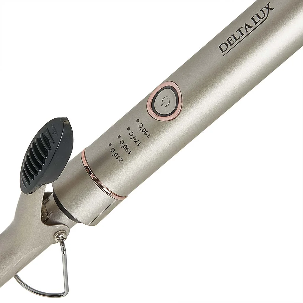 Щипцы для завивки волос DELTA LUX DE-5400 серый, 19 мм, 210 °C, 4 режима