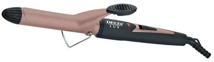 Щипцы для завивки волос DELTA LUX DL-0626 коричневый/черный, 25 мм, 180 °C, 1 режим