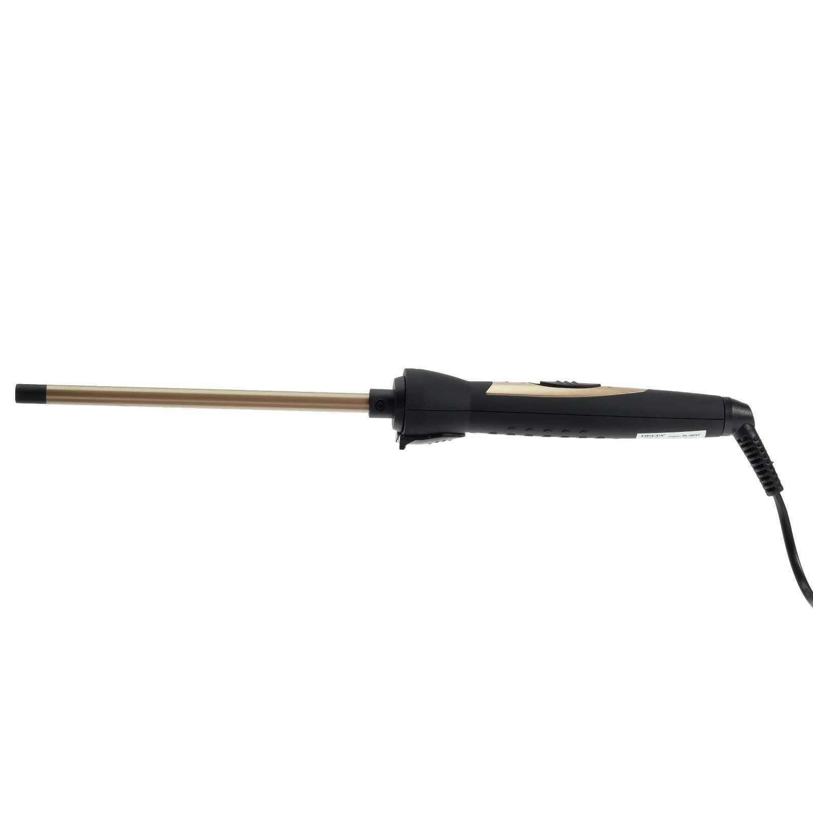 Щипцы для завивки волос DELTA LUX DL-0637 черный/золотой, 10 мм, 180 °C, 1 режим