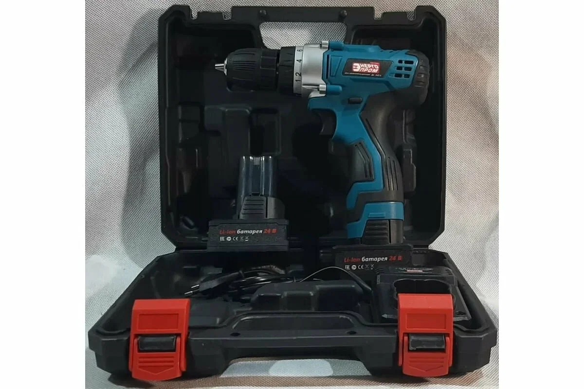 Дрель шуруповёрт аккумуляторная "ЭНЕРГОПРОМ Home Master"ДА-24/2 Li/уп.10шт.(синий квадрат)Нов.модель