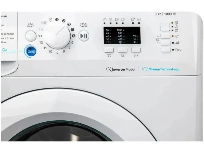 Стиральная машина Indesit BWSA5109WWV 5 кг 1000 об/мин 59.5x42.5x85 см ИНВЕРТЕР!!! /