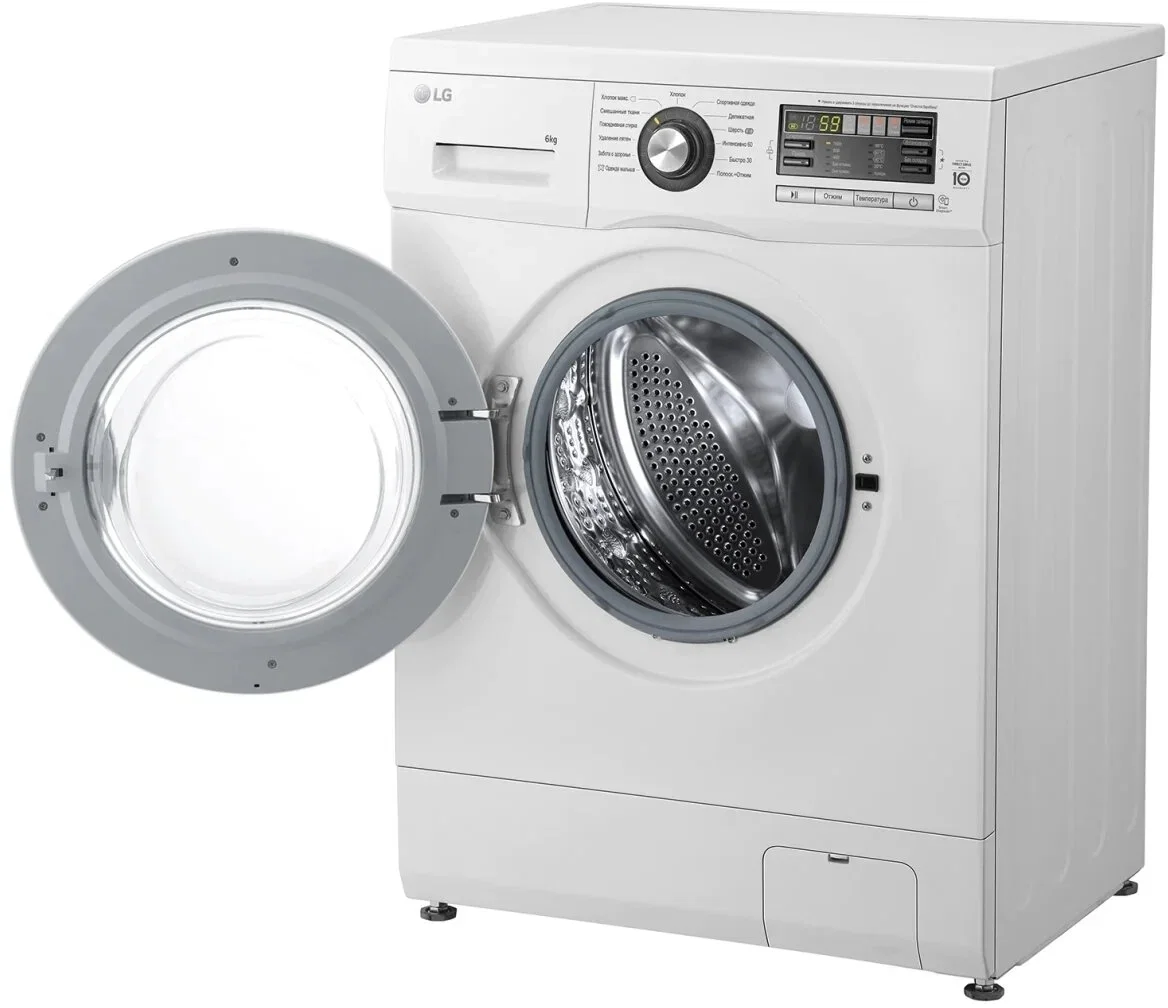 Стиральная машина LG F1096ND3 белый/хром (1000 об/мин, 6 кг, 60x44х85 см)
