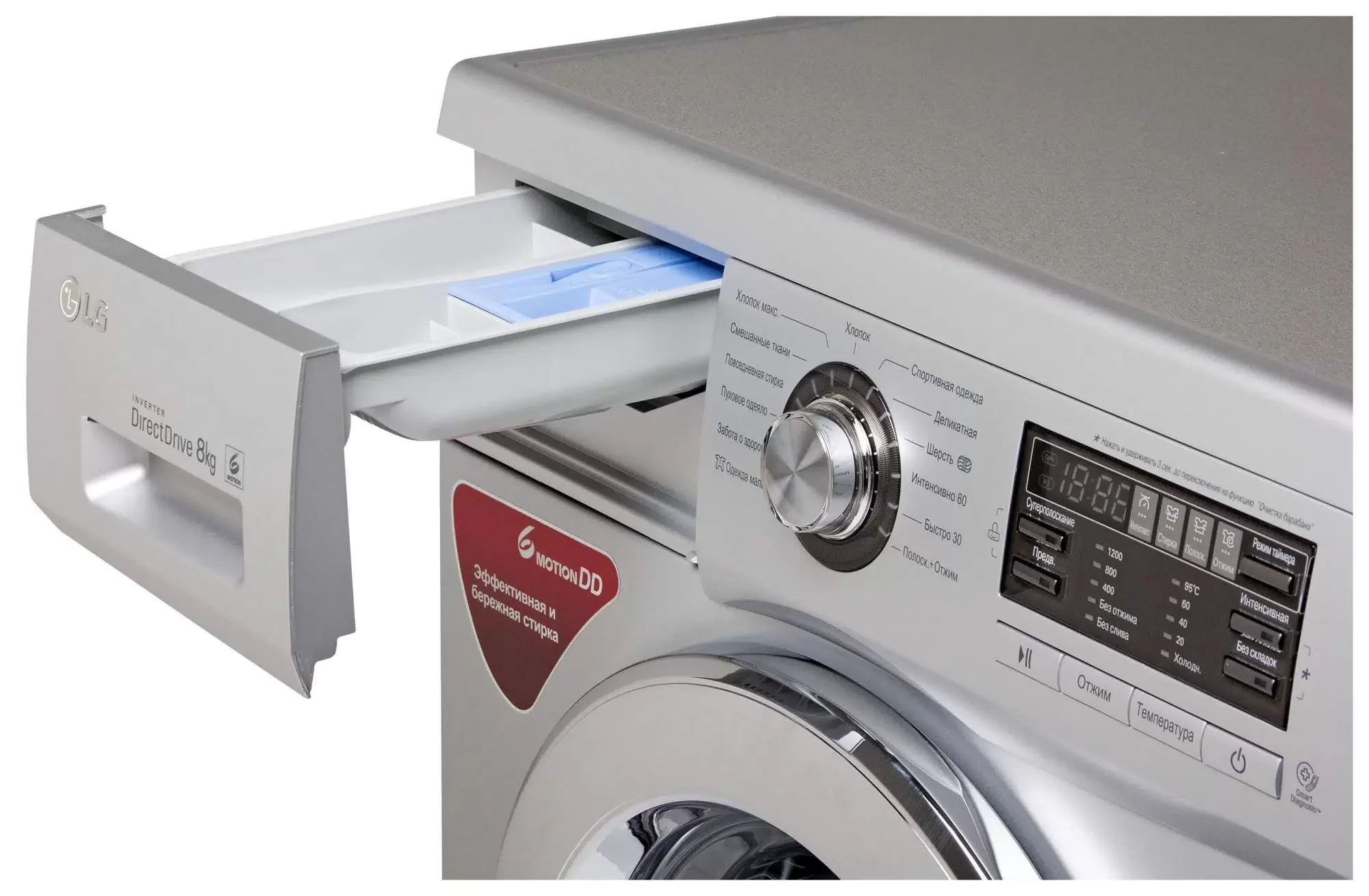 Стиральная машина LG F1296TD4 (8кг, 1200об, кл А, 60х85х55см)