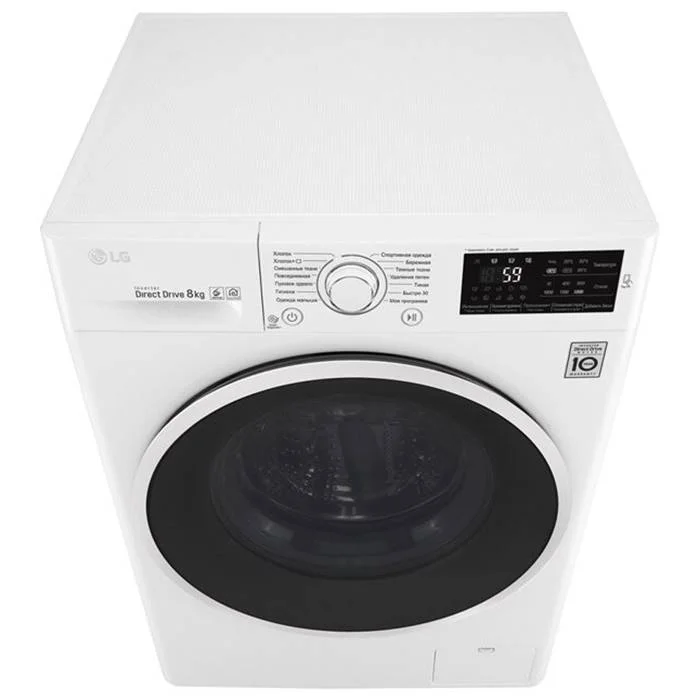 Стиральная машина LG F2J6TN0W белый/черный (дозагрузка)