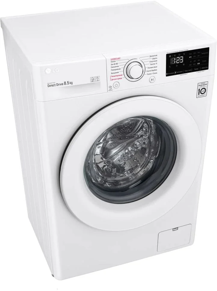 Стиральная машина LG F2V3HS4W белый (пар) (1200 об/мин,7 кг, 60x85x47.5 см,)