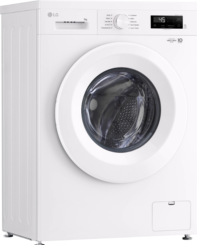 Стиральная машина LG F2Y1HS3W 7 кг 1200 об/мин 60x85x44 см дисплей Инвертор белый