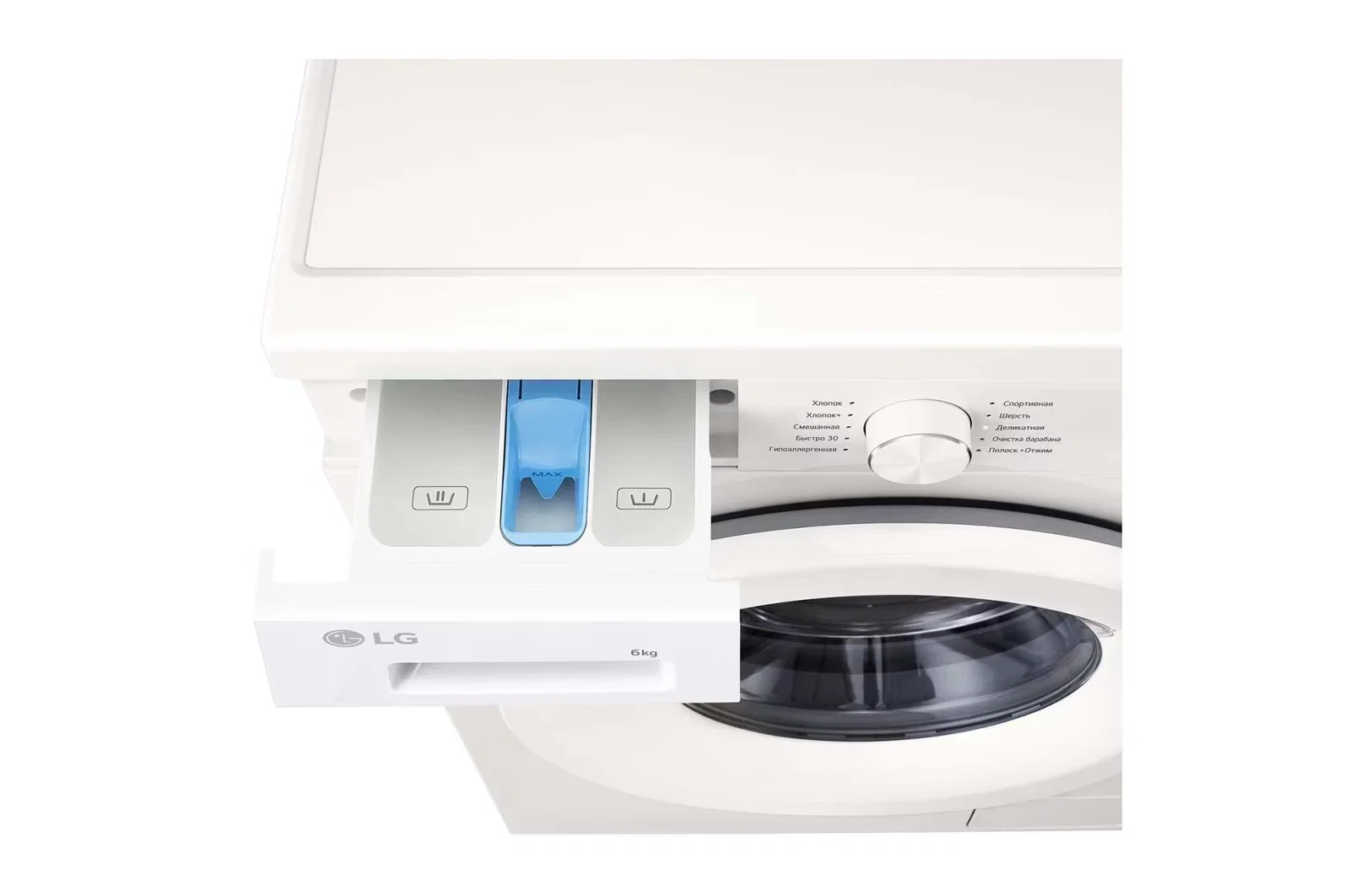 Стиральная машина LG F2Y1NS3W 6 кг1200 об/мин. 60х85х45.5 см дисплей пар Инвертор белый