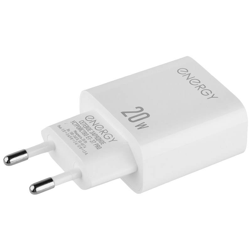 Сетевое Зарядное Устройство (СЗУ) Energy ET-37 PRO, 20 Вт, цвет белый