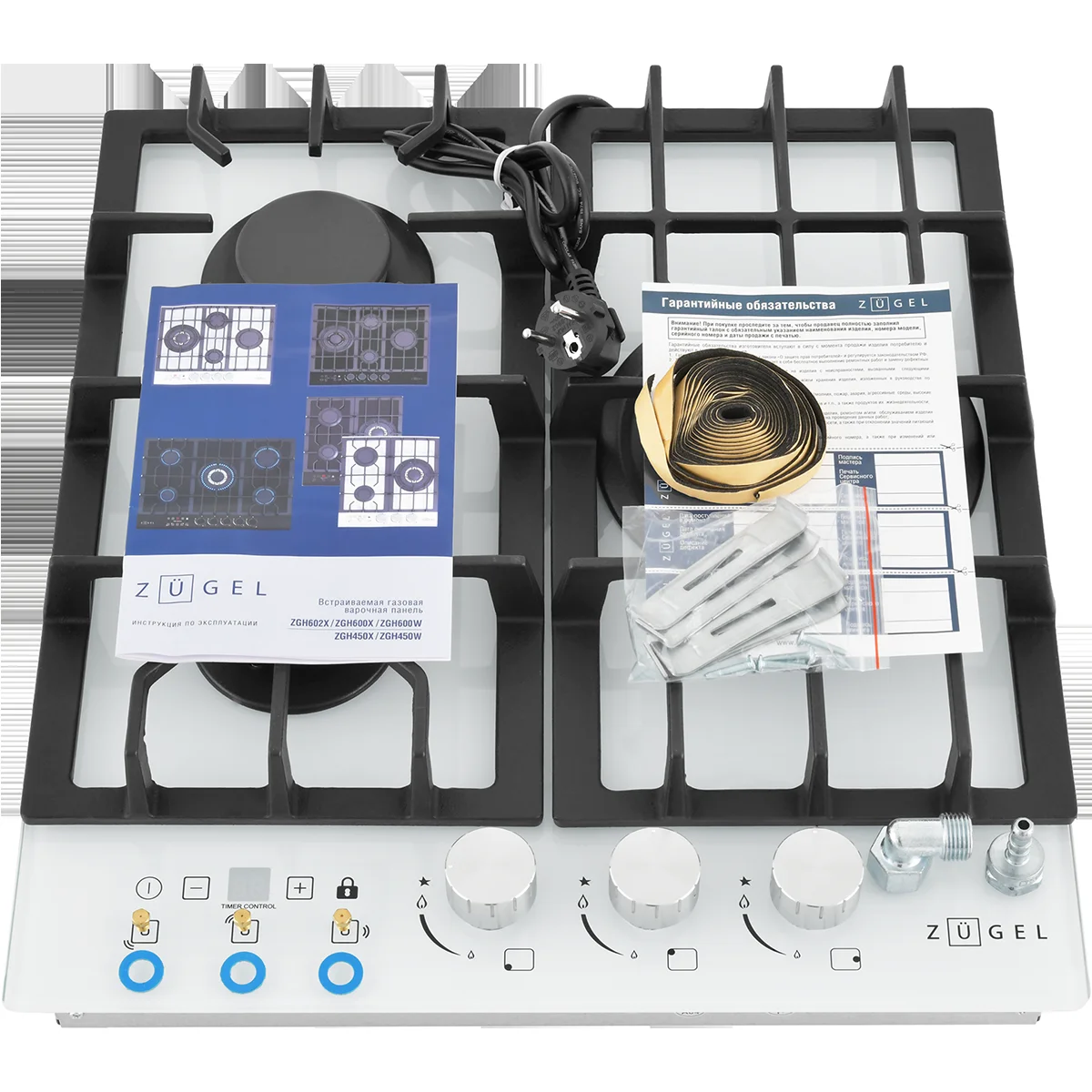 Газовая варочная панель Zugel ZGH450W