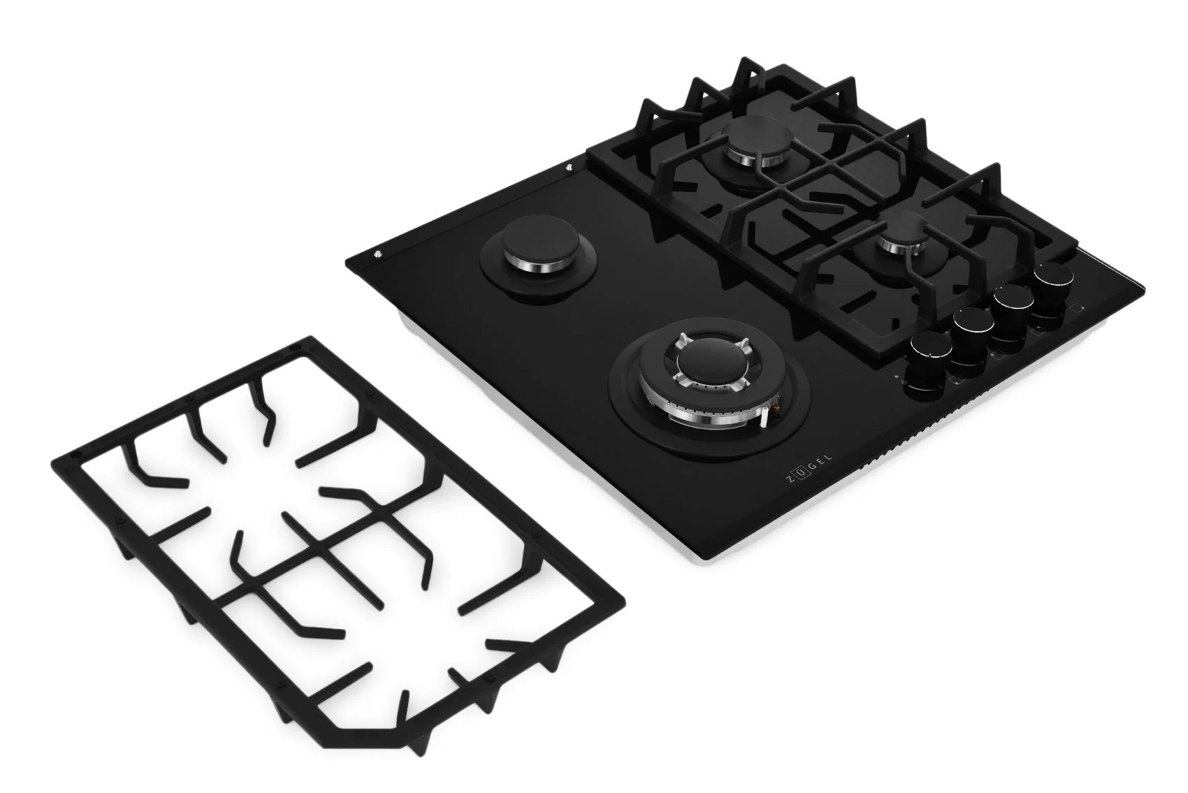 Газовая варочная панель Zugel ZGH601B, черная