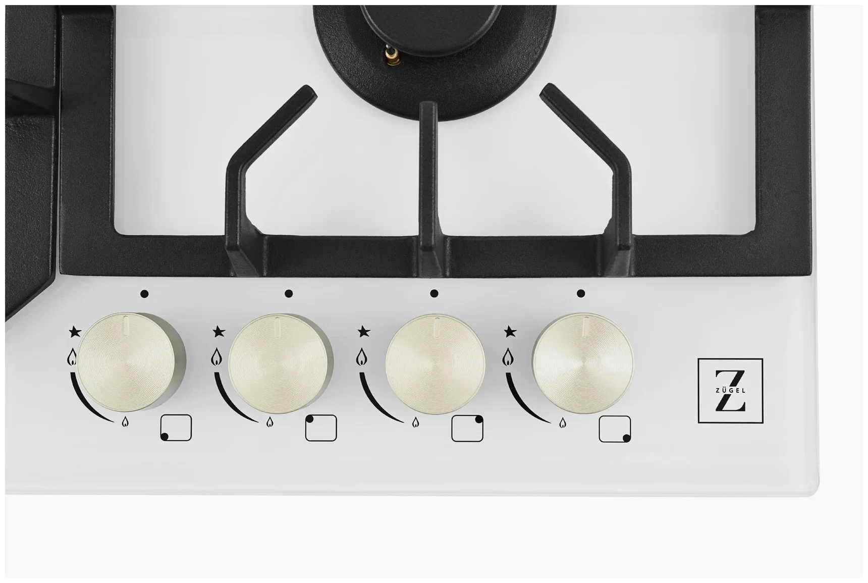 Газовая варочная панель Zugel ZGH601W, белая