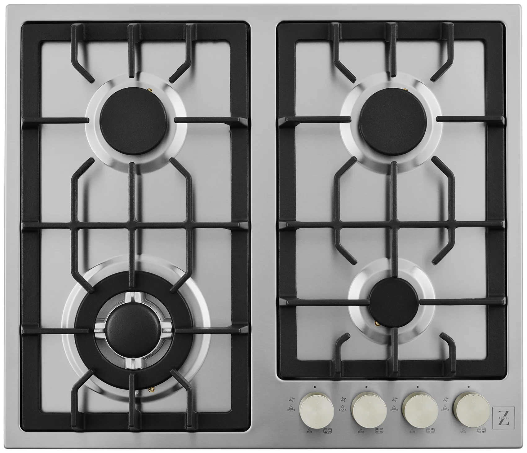 Газовая варочная панель Zugel ZGH601X, стальная
