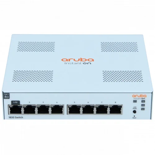 Коммутатор HPE JL811A HPE Aruba Instant On 1830 8G Web-managed 4p Class4 PoE 65W fanless Switch
