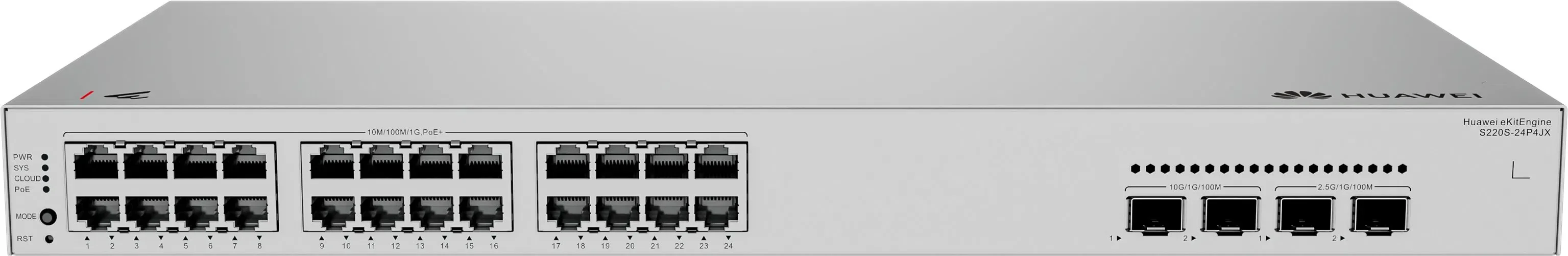 Коммутатор Huawei S110-16T2S (16*10/100/1000BASE-T ports, 2*GE SFP ports, built-in AC power, fanless)