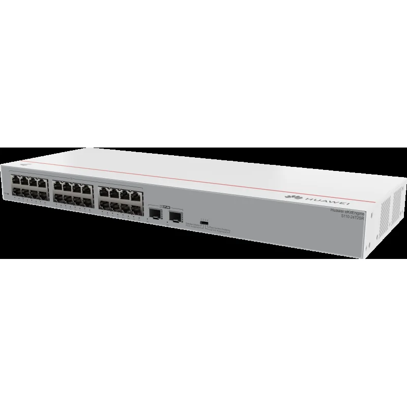 Коммутатор HUAWEI S110-24T2SR (24*10/100/1000BASE-T ports, 2*GE SFP ports, AC power)