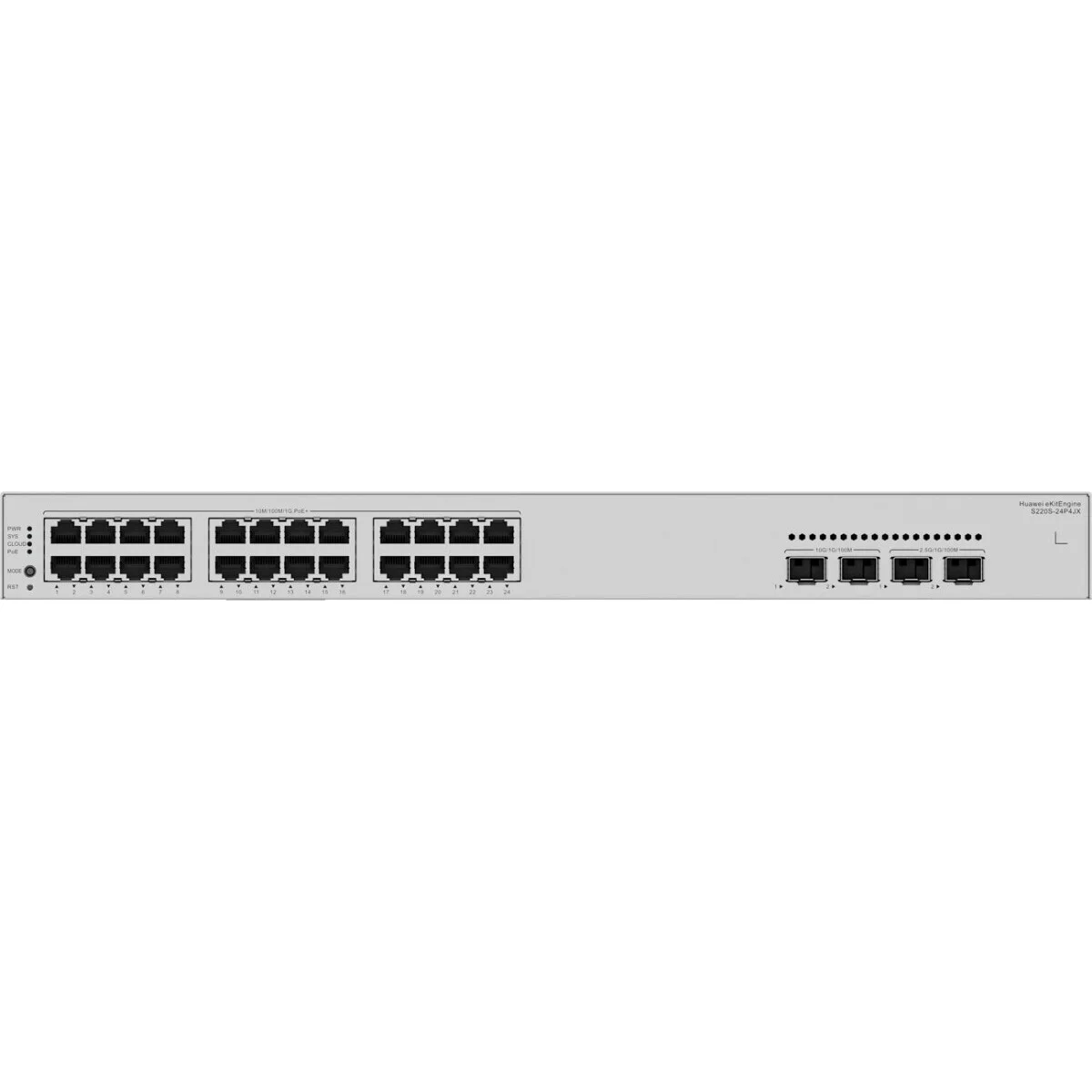 Коммутатор Huawei S220-8T4S (L2+, 8*10/100/1000BASE-T ports, 4*GE SFP ports, built-in AC power)