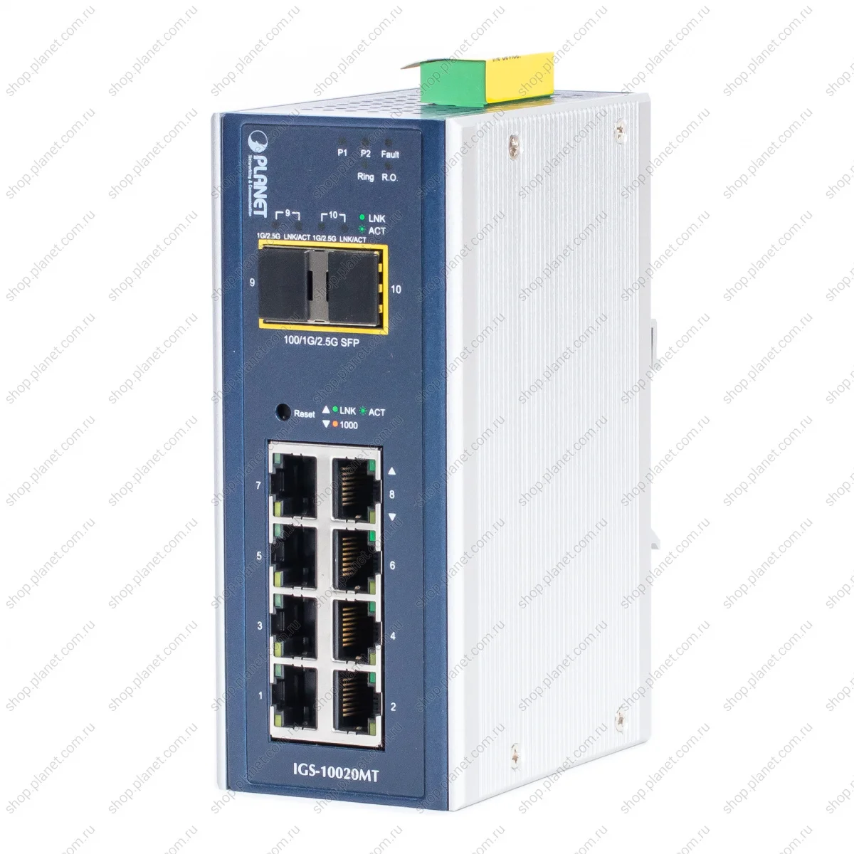 Коммутатор IGS-10020MT индустриальный управляемый коммутатор IP30 Industrial 8* 1000TP + 2* 100/1000F SFP Full Managed Ethernet Switch (-40 to 75 degr